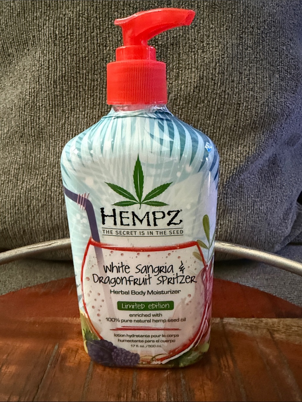 HEMPZ White Sangria & Dragonfruit Spritzer LE 17 fl oz NEW